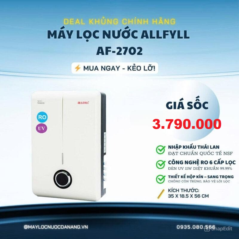 2702 Final Máy lọc nước ro Allfyll AF-2702