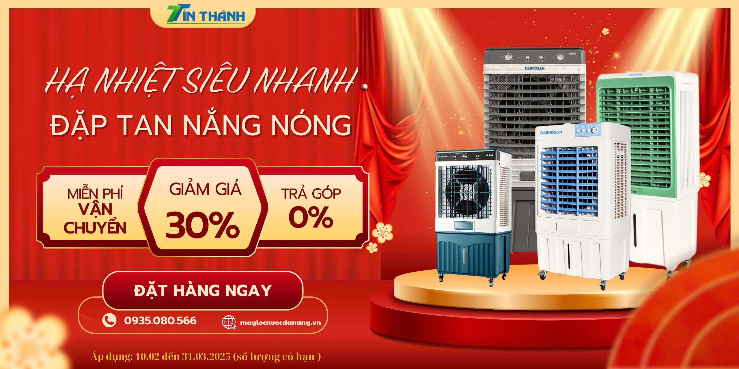 XẢ HÀNG TỒN KHO – QUẠT ĐIỀU HÒA GIẢM SIÊU NHIỆT ĐẾN 30%