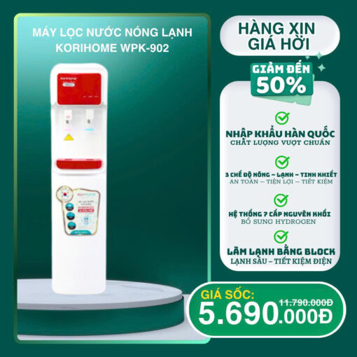 Máy lọc nước RO nóng lạnh Korihome