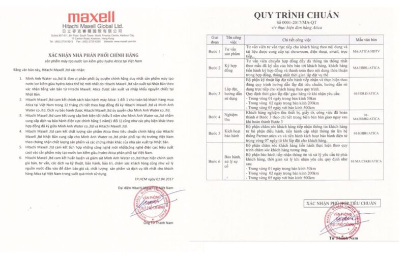Minh Anh Water là nhà phân phối độc quyền của Maxell tại Việt Nam