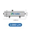 Bộ lọc nước đầu nguồn UF dùng Lõi lọc PVDF Công suất 2000 L/h