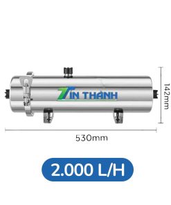 Bộ lọc nước đầu nguồn UF dùng Lõi lọc PVDF Công suất 2000 L/h